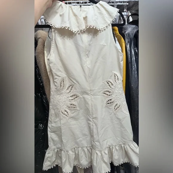 H&M Cream Ruffled Mini Dress - Picture 3 of 4